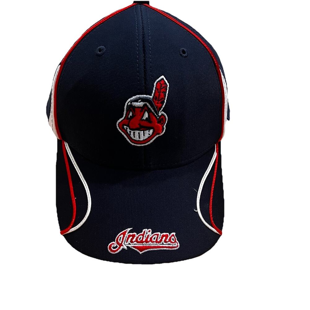 Cleveland Indians Hat Cap Adjust Youth Blue Wahoo MLB Baseball‎ Forty Seven 47